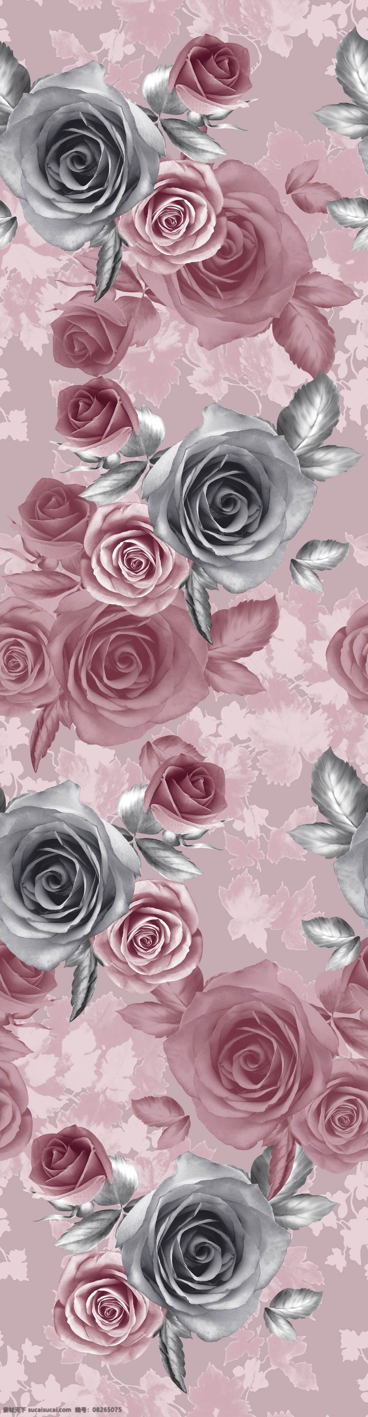 家纺设计素材 家纺图案 花型设计 图案设计 玫瑰 印花设计 背景底纹 底纹边框