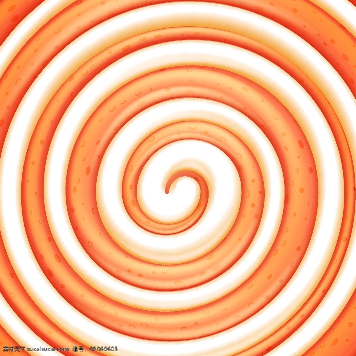 橙色 圆形 旋转 旋涡 糖果 背景 矢量