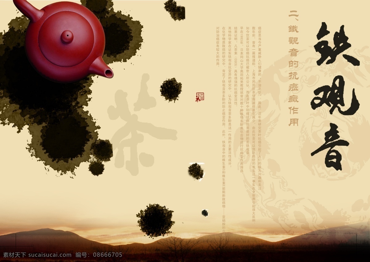 铁观音 茶 茶道 茶壶 茶叶 封面 古朴 广告设计模板 画册 画册设计 源文件 其他画册封面