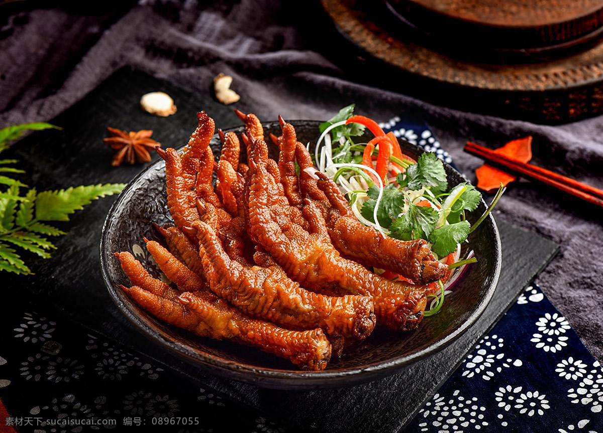 虎皮凤爪 凤爪 鸡爪 卤鸡爪 无骨鸡爪 凉菜 餐饮美食 传统美食