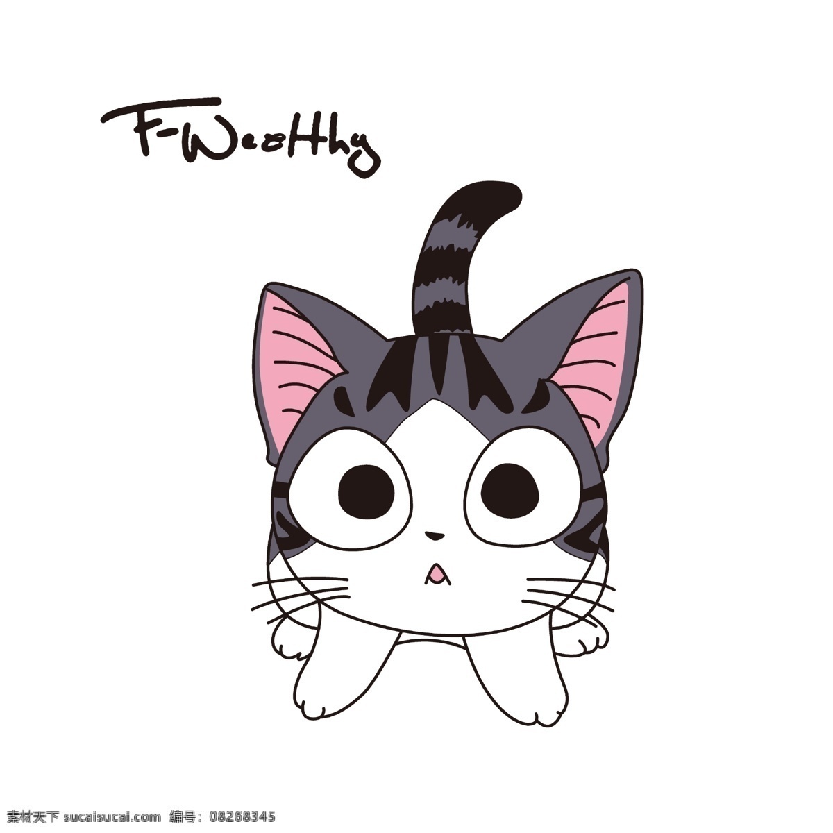 猫 卡通猫 kitty 可爱卡通画 猫咪 动漫动画
