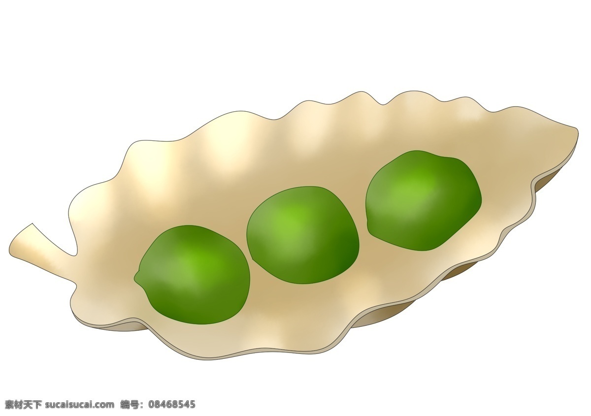 清明节 美食 青团 插画 绿色的青团 卡通插画 清明节插画 清明节食物 清明节美食 清明节食品 白色的盘子