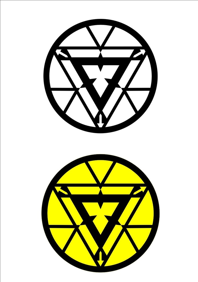 钢铁 侠 发光 logo 钢铁侠 胸口 影落的原创 标志图标 其他图标