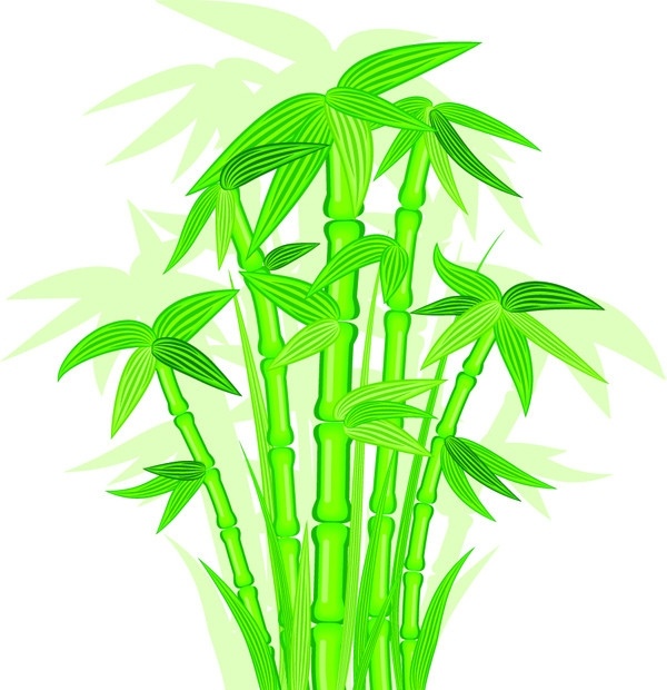 竹子矢量素材 竹叶 竹子 生物世界 树木树叶 矢量
