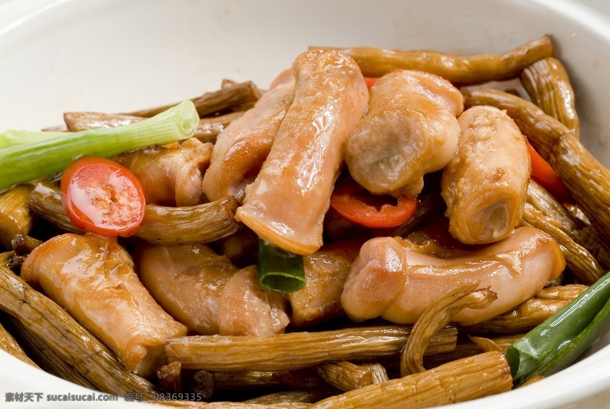茶树 菇 焗 竹 肠 餐饮美食 传统美食 美食 茶树菇焗竹肠 矢量图 日常生活