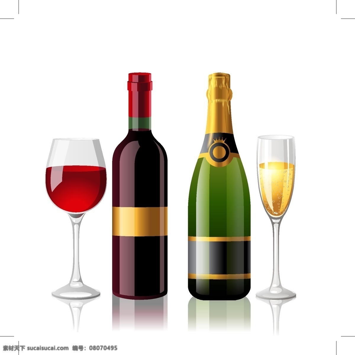 矢量 酒瓶 红酒 酒吧 酒杯 啤酒 psd源文件