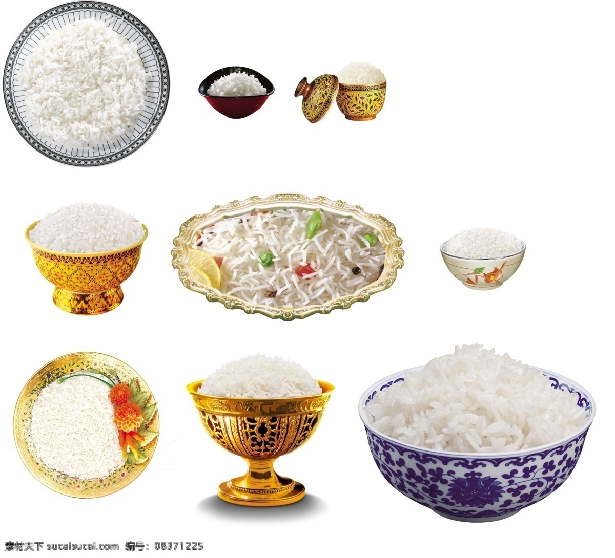 米饭 饭碗 米 饭 碗 米饭多 一碗米 一碗饭 炒饭 话梅米饭 炒蛋饭 花盘 花盘米饭 分层 源文件