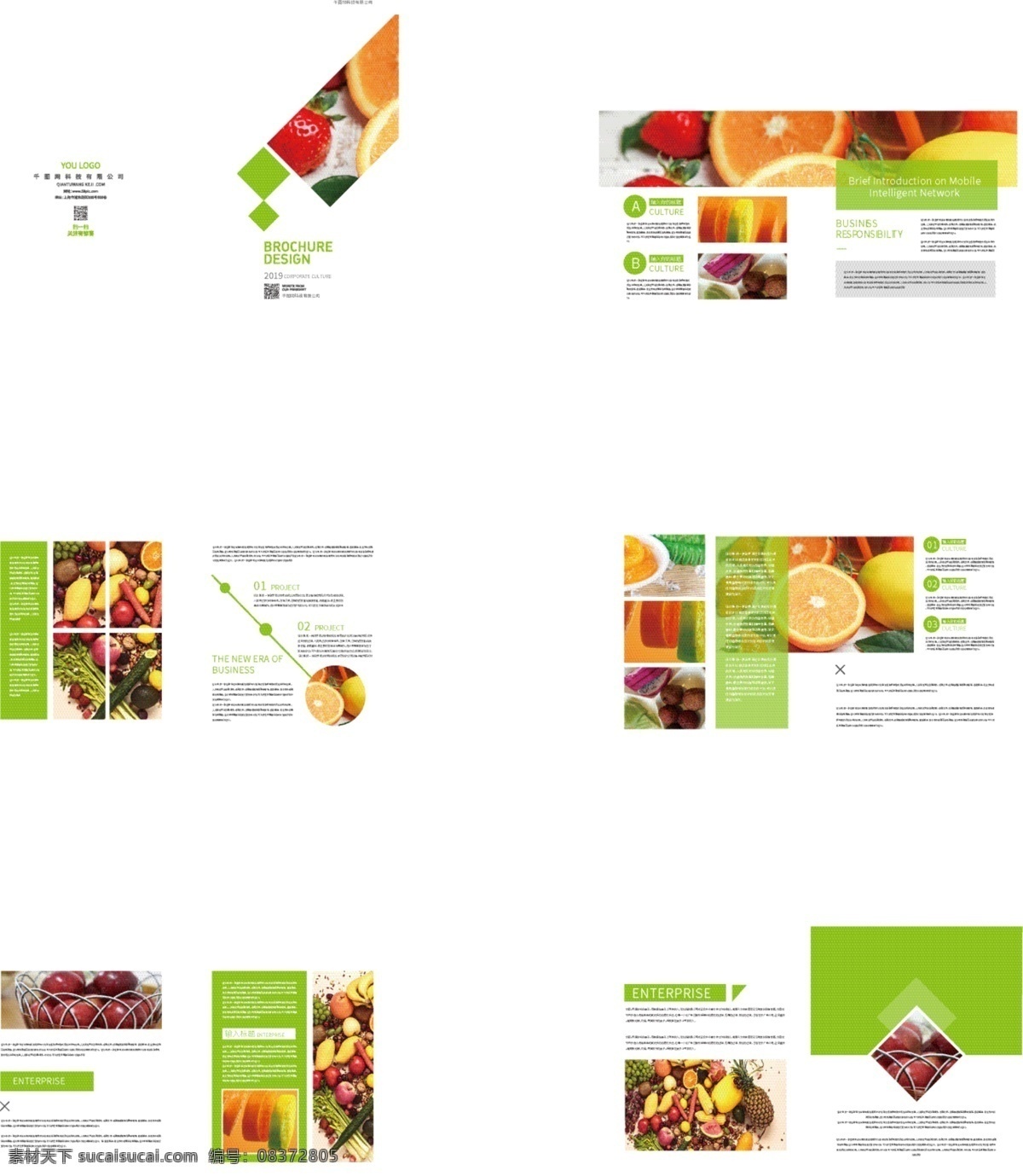 绿色 水果 画册设计 绿色画册 水果画册 食品画册 简约画册 橙子 苹果 草莓 食品 画册 画册封面 整套画册