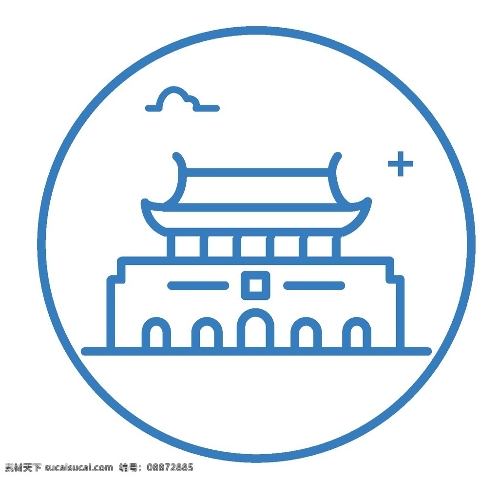 中国 城市 地标 建筑 简 笔画 中国城市 城市建筑物 地标建筑物 简笔画 城市简笔画 代表建筑物 特色 建筑简笔画 圆形图标