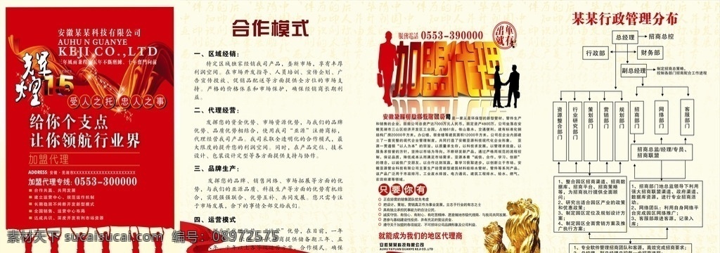 公司展板 合作 辉煌15年 行政管理公布 合作模式 加盟代理