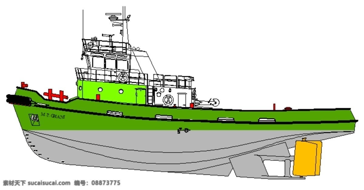 拖船 模型 海洋 家庭 建设 教育 cad素材 cad