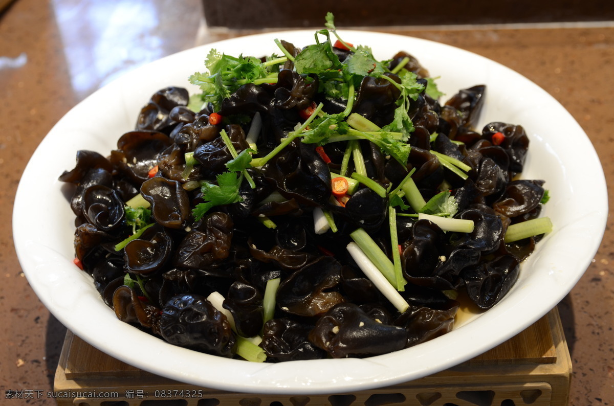 凉拌木耳 木耳 拌菜 凉菜 凉拌 下饭菜 川菜 餐饮美食 传统美食