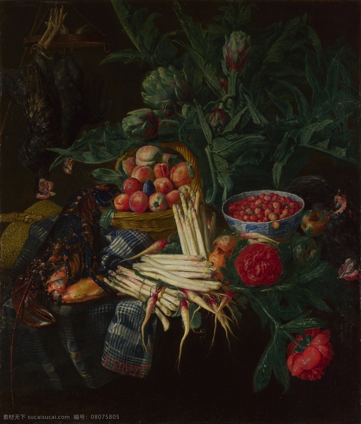 life 花卉 水果 蔬菜 器皿 静物 印象 画派 写实主义 油画 装饰画 still a snijers pieter 荷花 玫瑰 百合 鲜花 实物 装饰素材