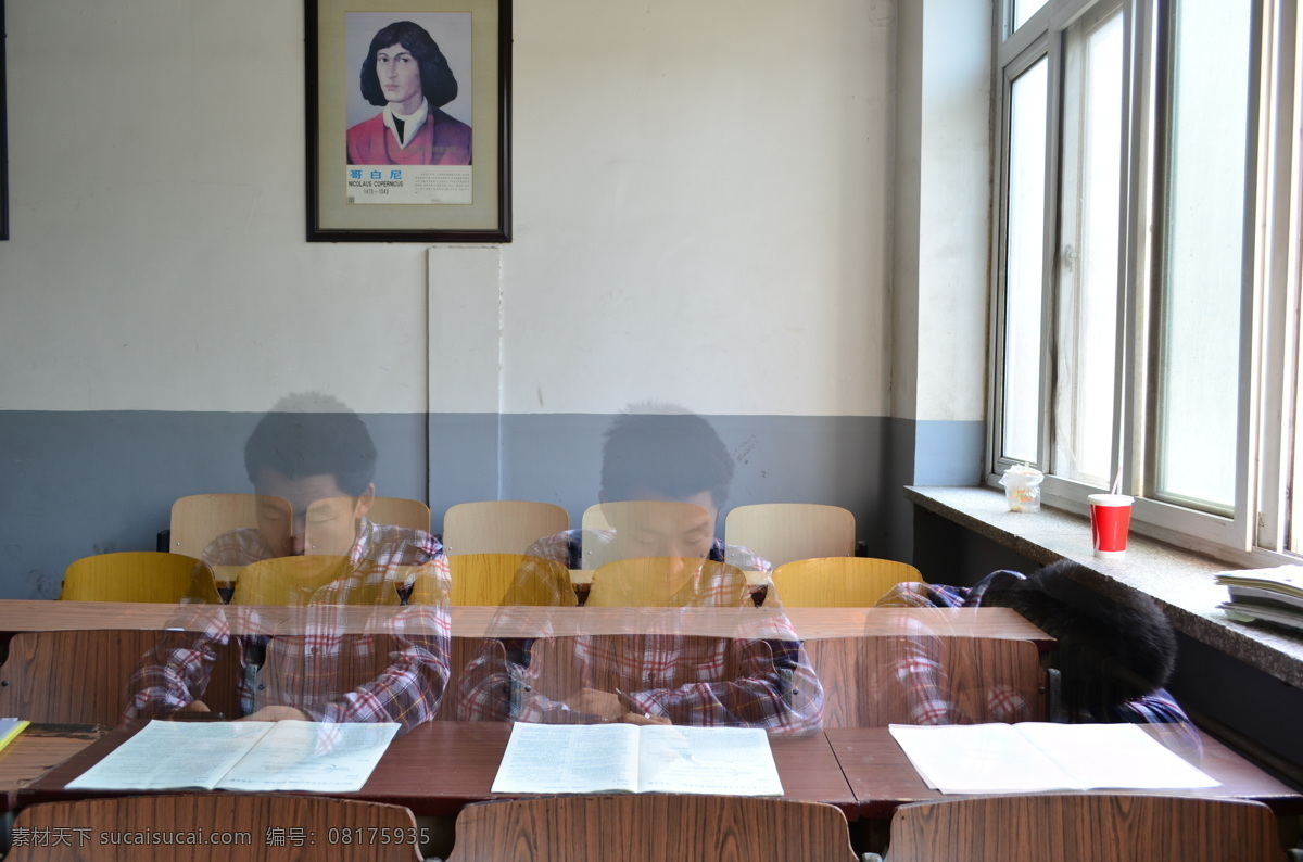 大学生 生活 写照 校园 学习 看书 玩手机 睡觉 大学生的思考 二次曝光 学习办公 生活百科 灰色