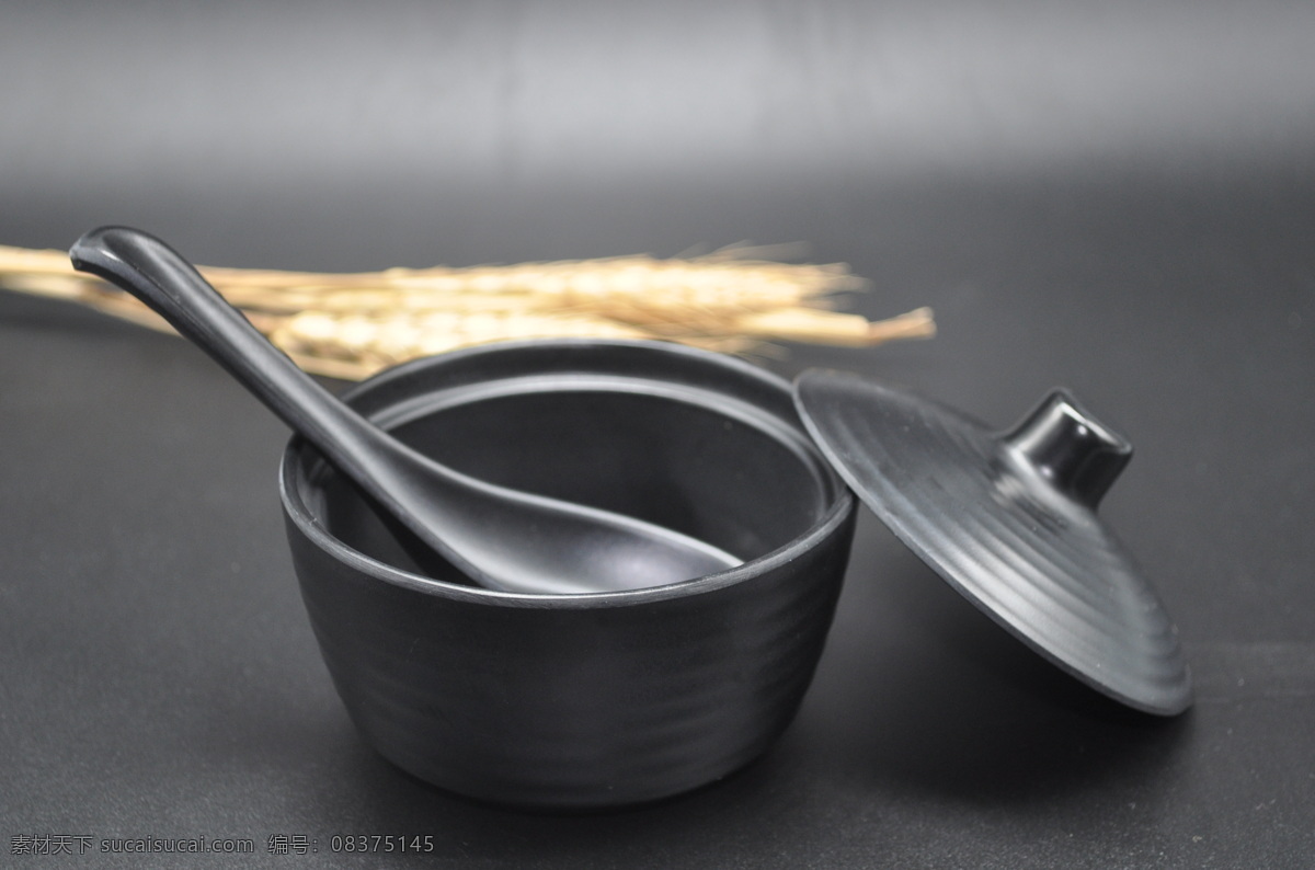 碗勺子 碗盒勺子 黑色碗勺 冲泡碗 黑色环保碗 碗素材 东北大米 生活百科 家居生活