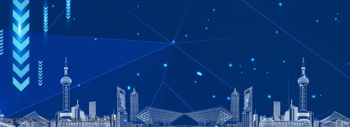 蓝色 立体 城市 建筑 智能 科技 背景 城市建筑 星球 星点 蓝色背景 发光 动感 网格