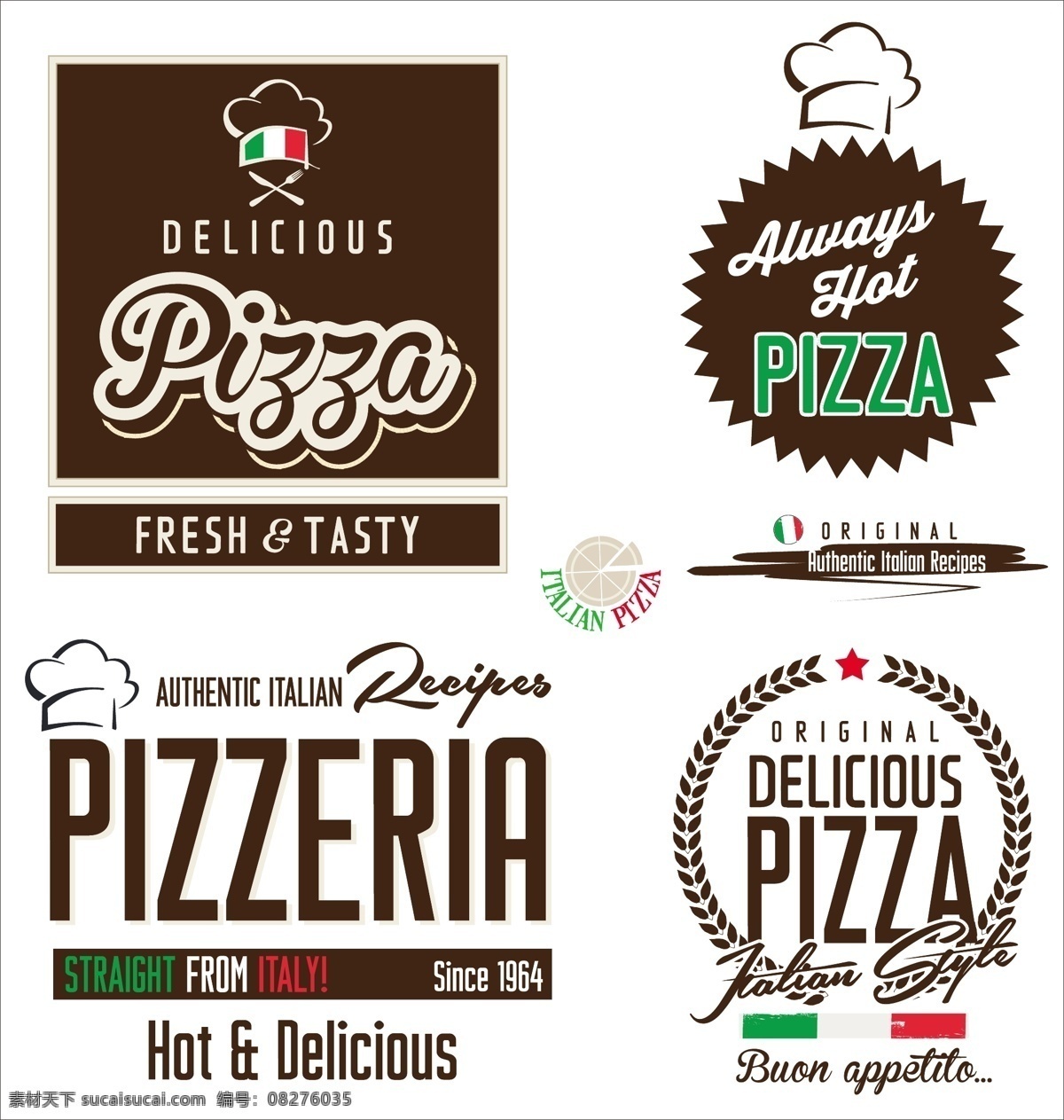 意大利 披萨 海报 披萨标志 披萨美食 披萨图标 意大利披萨 标志图标 矢量素材 白色