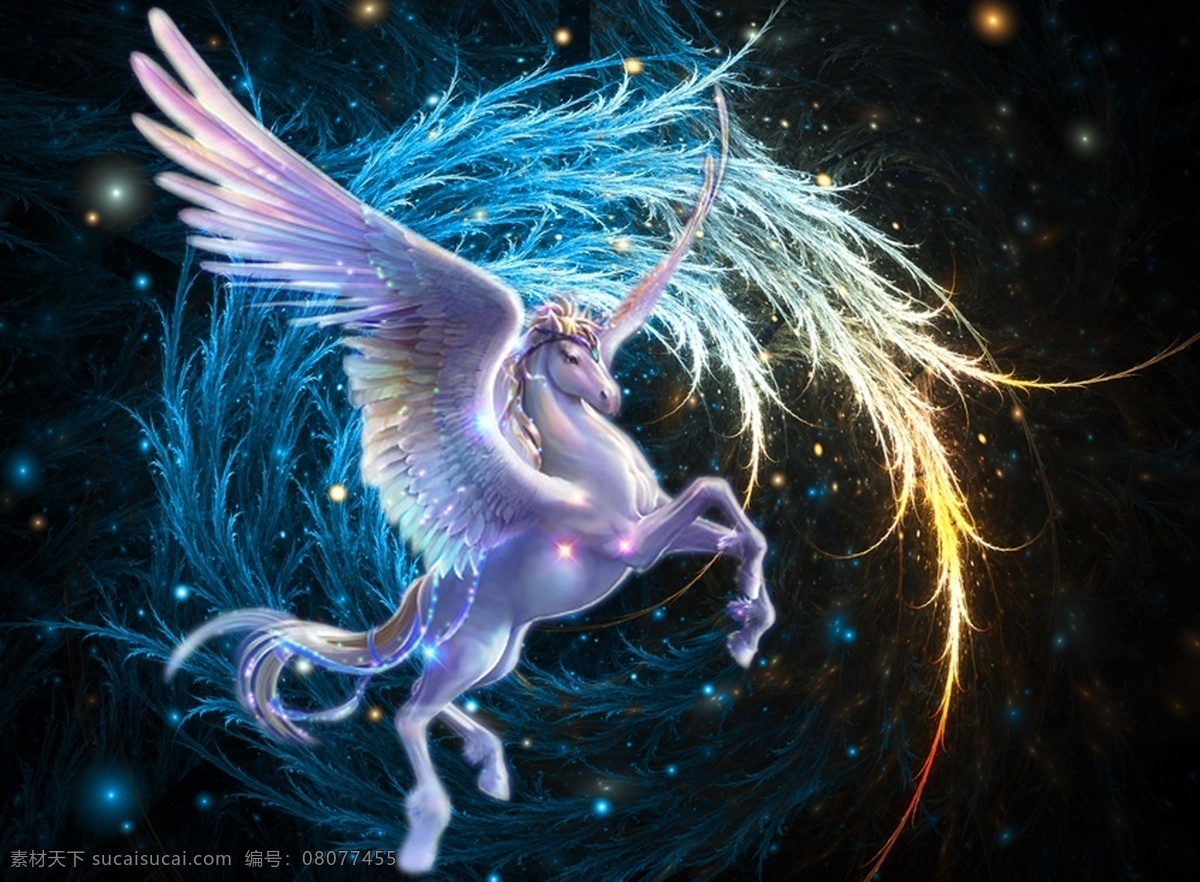 梦幻 唯美 星空 独角兽 星空独角兽 梦幻唯美 浪漫星空 飞马 天马 psd素材 十字绣 钻石画 最新素材 动物 马 卡通动漫类 分层