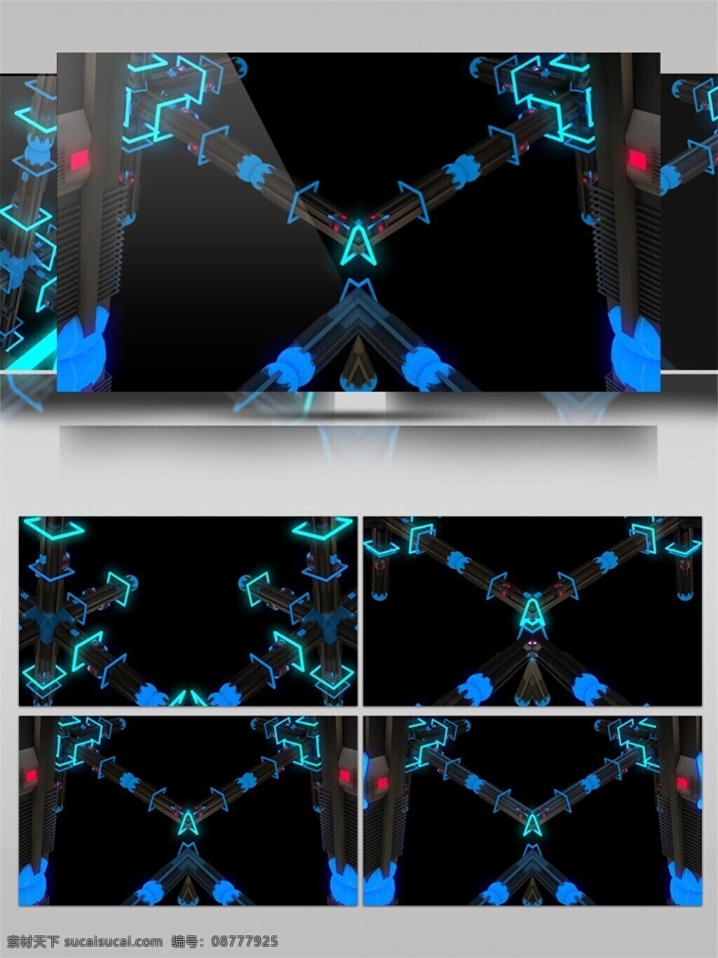 蓝色 梦幻 基地 高清 视频 3d视频素材 酒吧舞台 科幻 科技 特效 光 晚会舞台背景 渲染灯光
