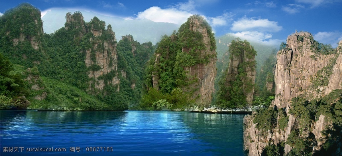 人间 仙景 倒影 风景 山峰 山水 山水风景 山水画 天空 人间仙景 险峰 家居装饰素材 山水风景画