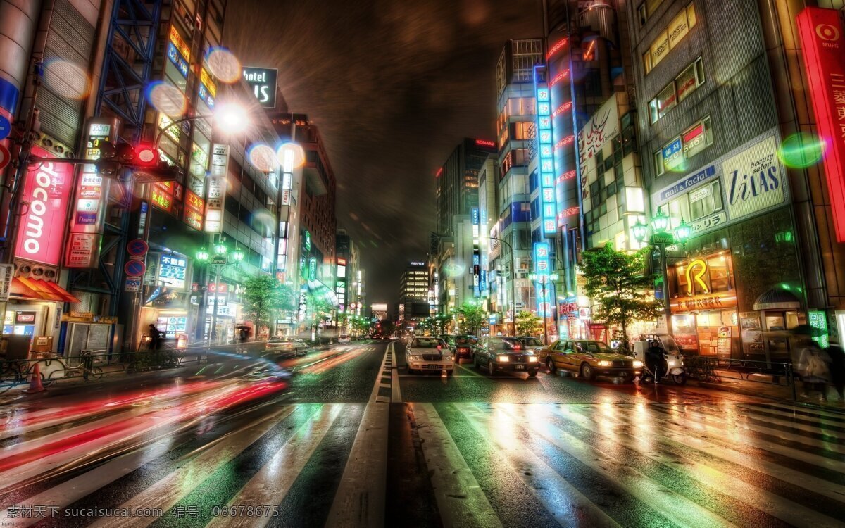 城市 壁纸图片 壁纸 建筑景观 马路 霓虹灯 炫彩 自然景观 城市壁纸 装饰素材 灯饰素材