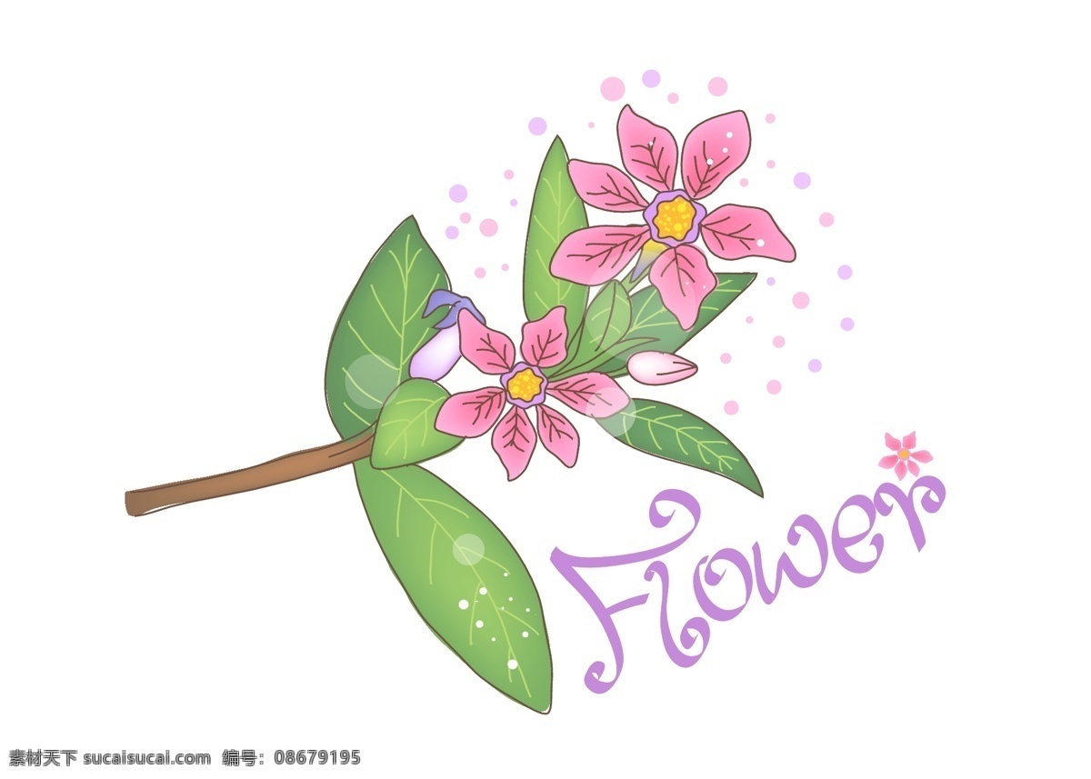 手绘 花朵 植物 图案 矢量图 花卉 花藤 绿叶 藤蔓 鲜花 花朵植物图案 tua 植素描 花纹花边