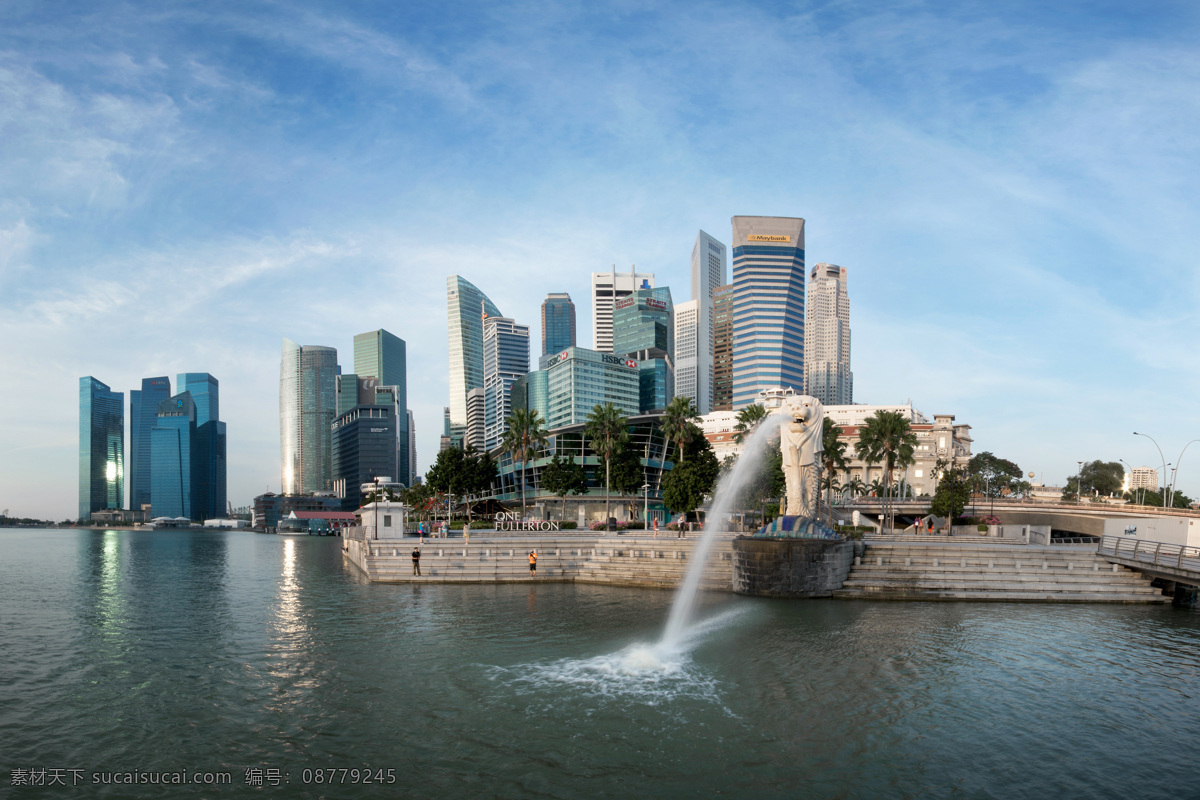 风景优美 美丽风光 景观 建筑物 大楼 物体艺术 都市 鱼尾狮 雕像 新加坡 旅游摄影 国外旅游
