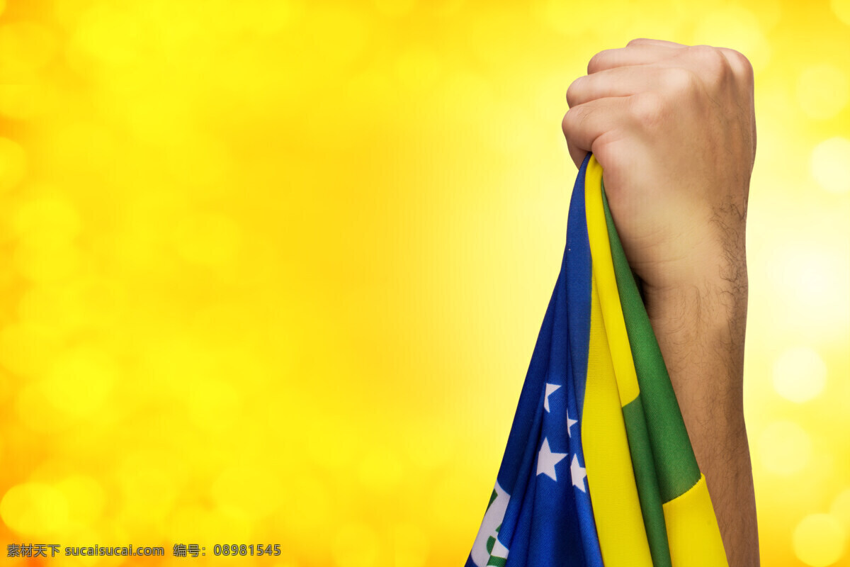 手中 世界杯 旗帜 手 标志 背景 巴西 体育运动 生活百科