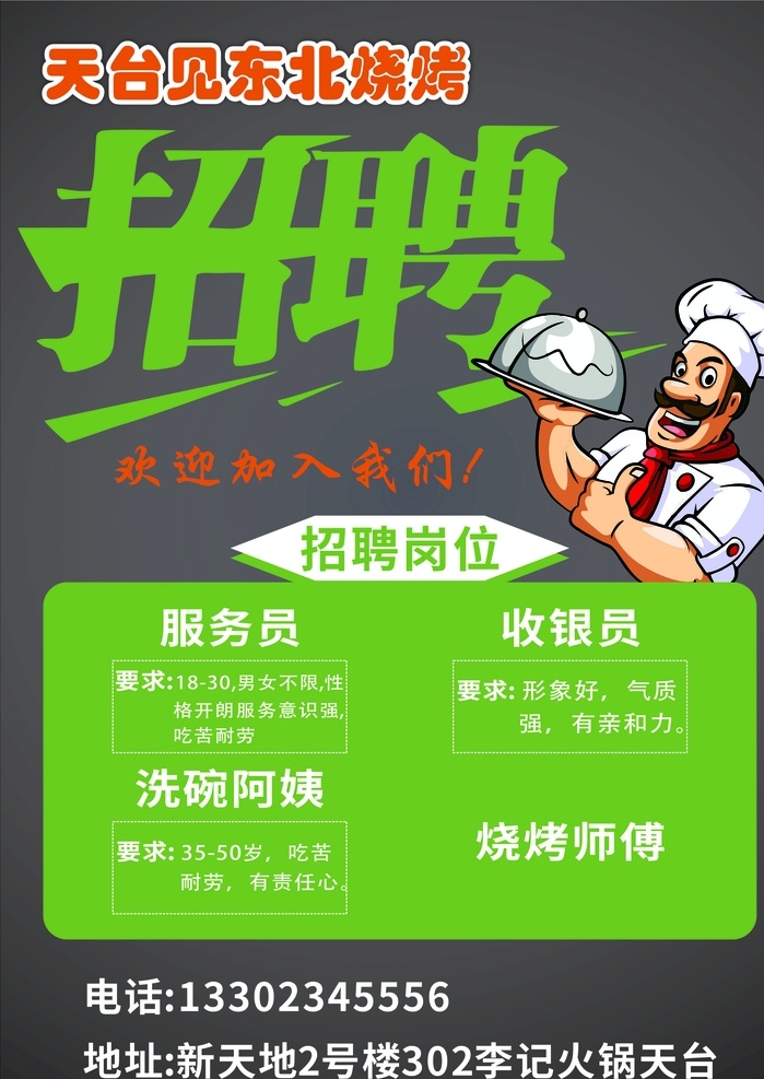 招聘海报 展架 招聘信息 平面设计