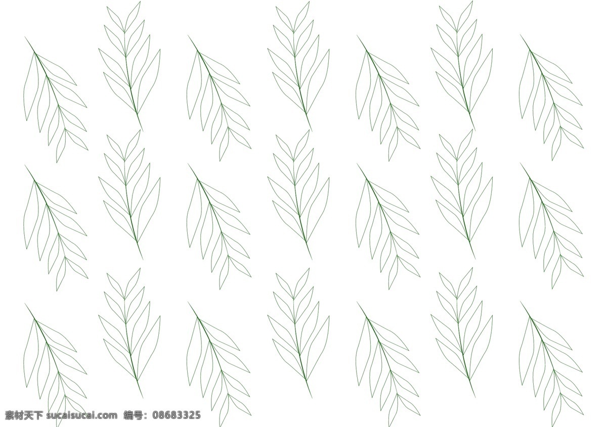 树叶底纹 树叶 底纹 插画 线图 纹路