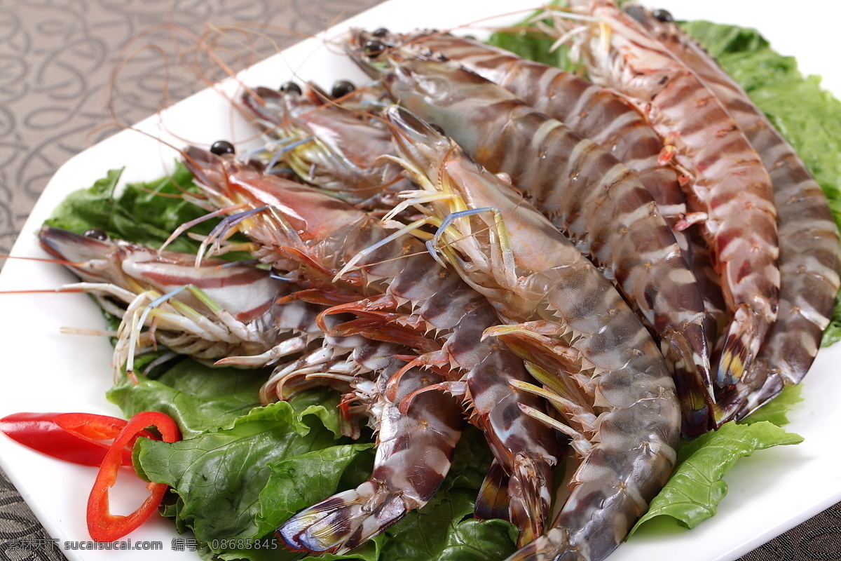 大海虾 海鲜 虾 海虾 花虾 大花虾 传统美食 餐饮美食