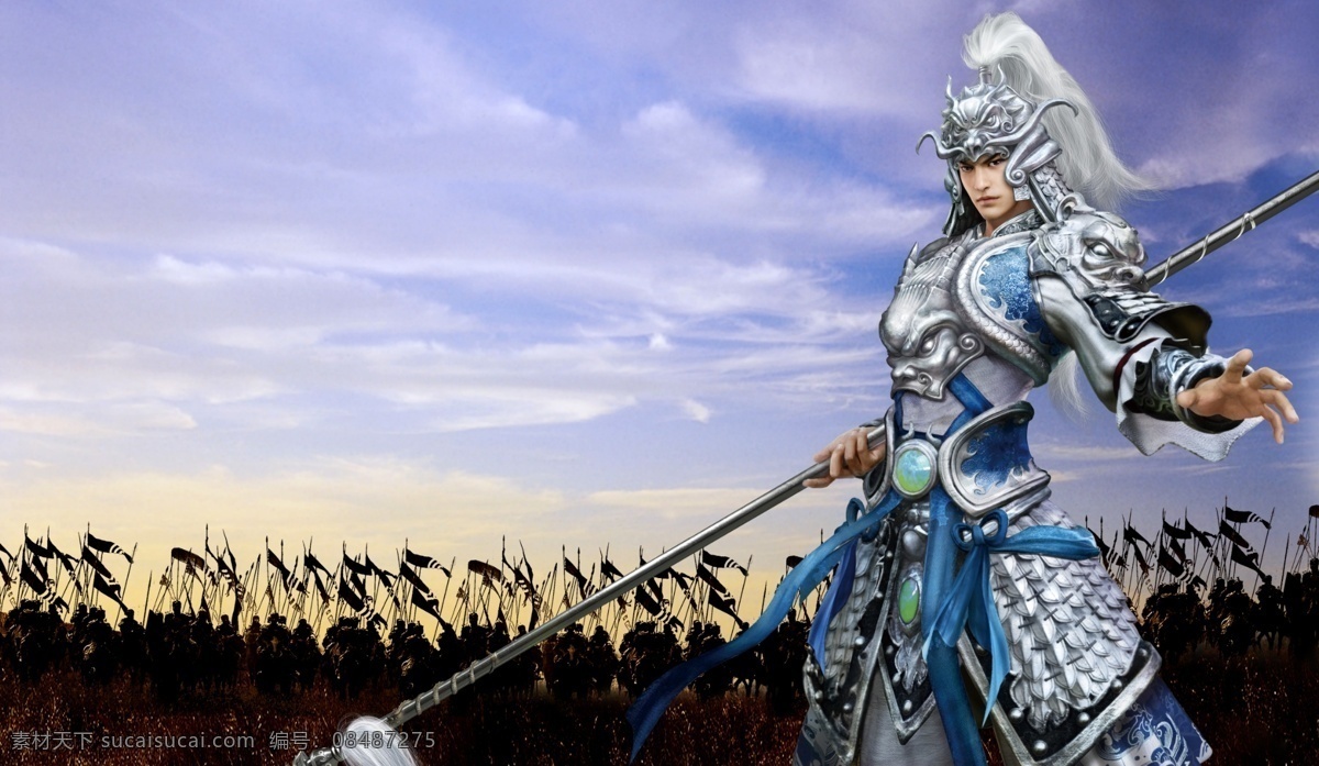 三国 赵云原创 赵云 常胜将军 企业 企业精神 企业形象 古代战场 铁骑 胜利之师 风景 军队 动漫 游戏 蓝天 团体 力量 白云 背景素材 分层 源文件