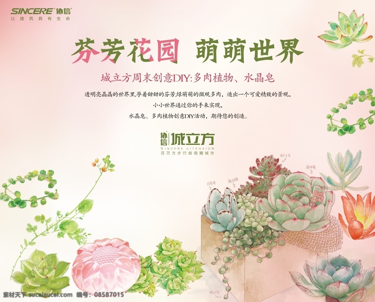肉 植物 diy 多肉 花园 花盆 周末 活动 背景 暖场 地产 房地产 花 水晶 水晶皂 手工 制作 创意 绿色