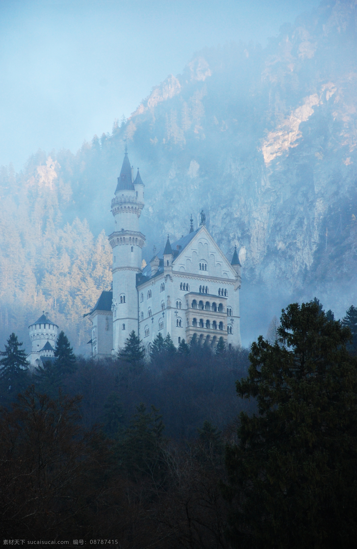 欧洲 德国 新天鹅堡 城堡 森林 雪山 旅游摄影 国外旅游