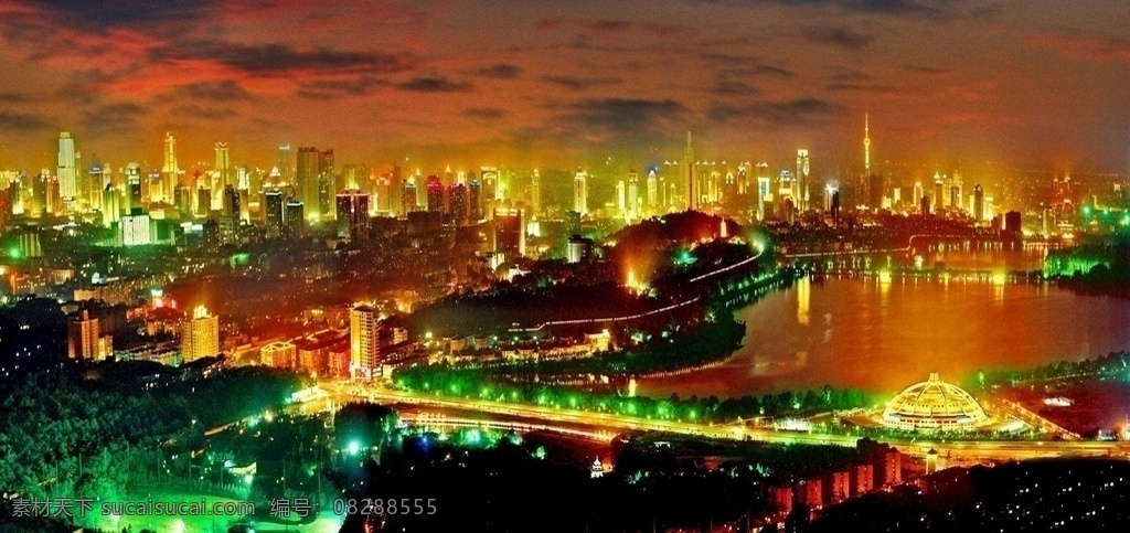 城市 夜晚 灯火 通明 灯火通明 万家灯火 俯视图 鸟瞰图 灯光