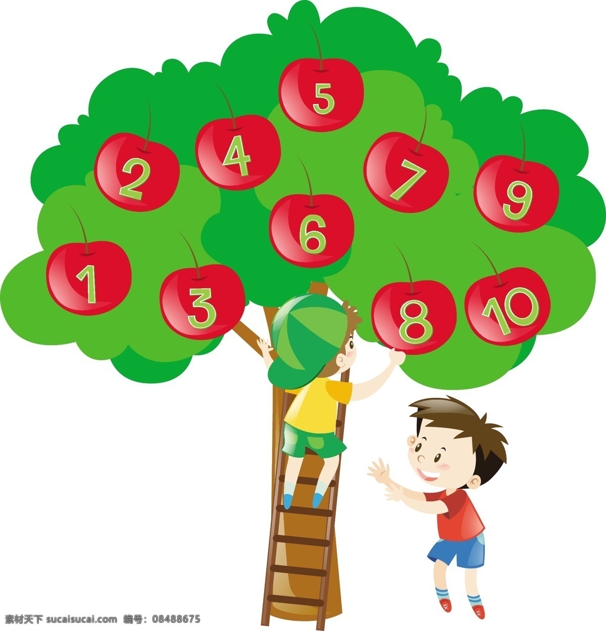 卡通趣味数字 数字 卡通数字 幼儿园素材 早教 趣味 学习 教育 识字 卡通设计