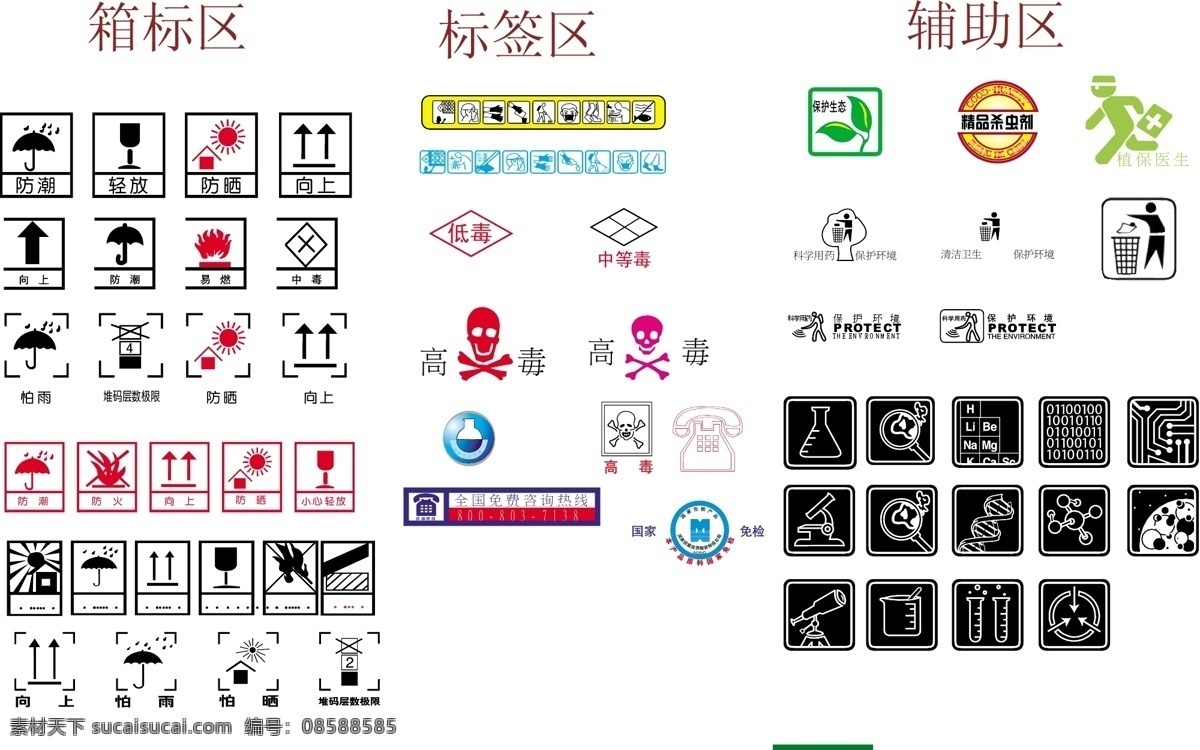 农药基础标识 毒性 象形图 箱标 实验标识 公共标识标志 标识标志图标 矢量