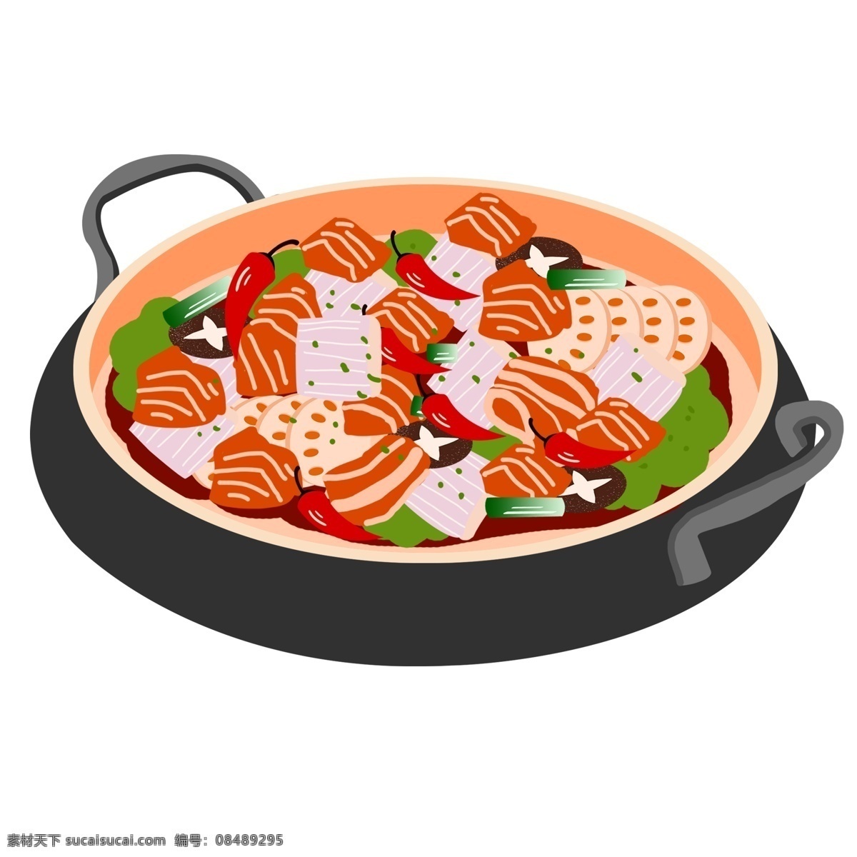 美味 火锅 美食 插画 元素 食物 卡通 锅子