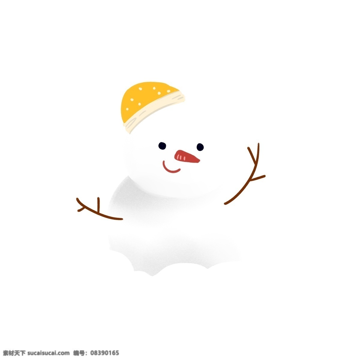 卡通 小 清新 可爱 小雪 人 商用 元素 微笑 小清新 雪人 q萌