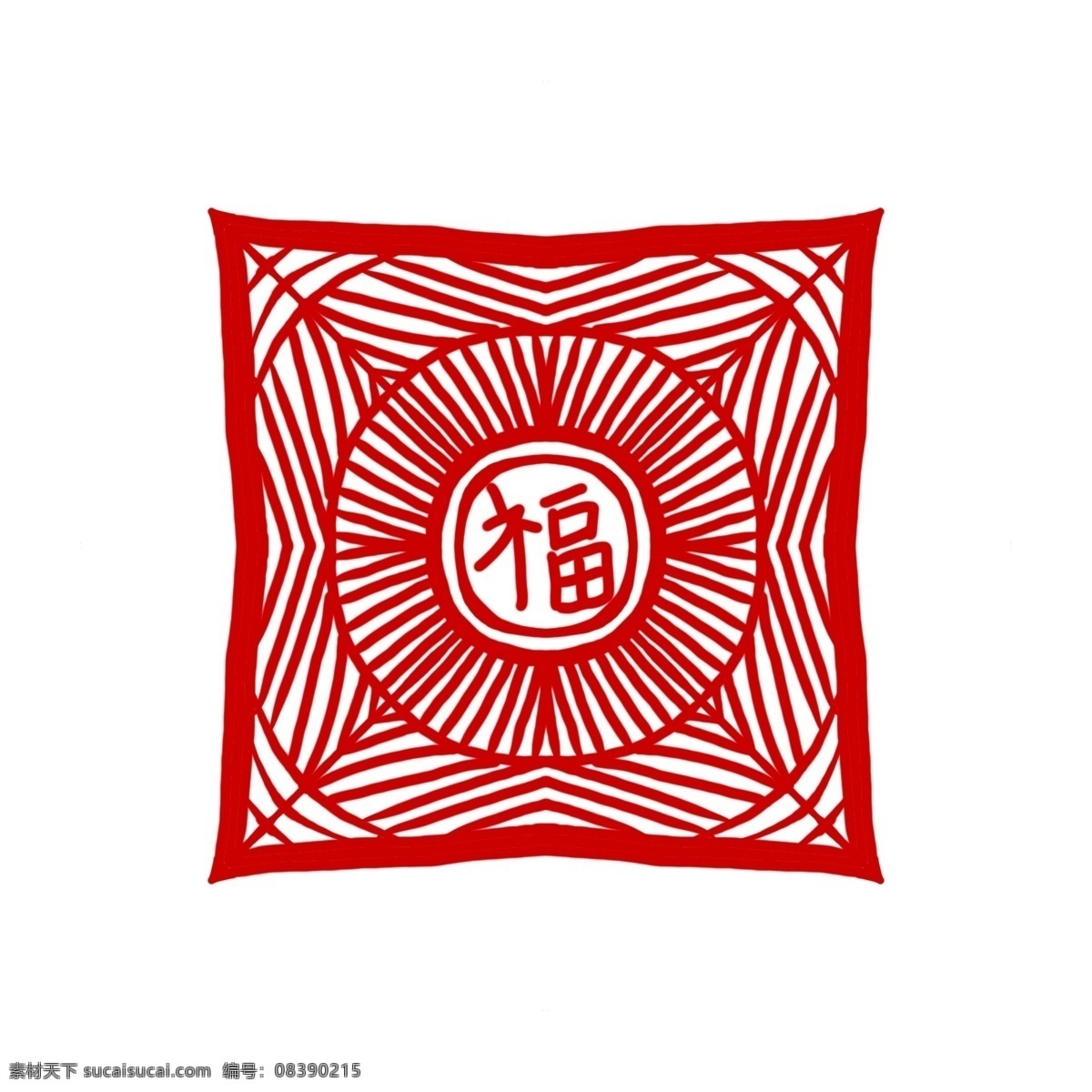 福字 新年 创意 窗花 剪纸 商用 喜庆 红色 中国风 传统文化 福到了 庆祝 窗花剪纸 艺术 民间艺术