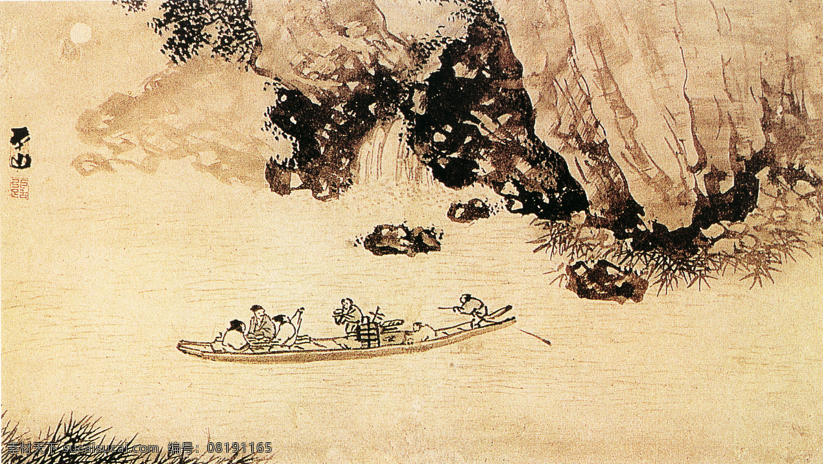 山水 名画 书画 人物 图 第一部 分 古画 山水画 山水名画书画 书画真迹 中国水墨画 名家张路 文化艺术