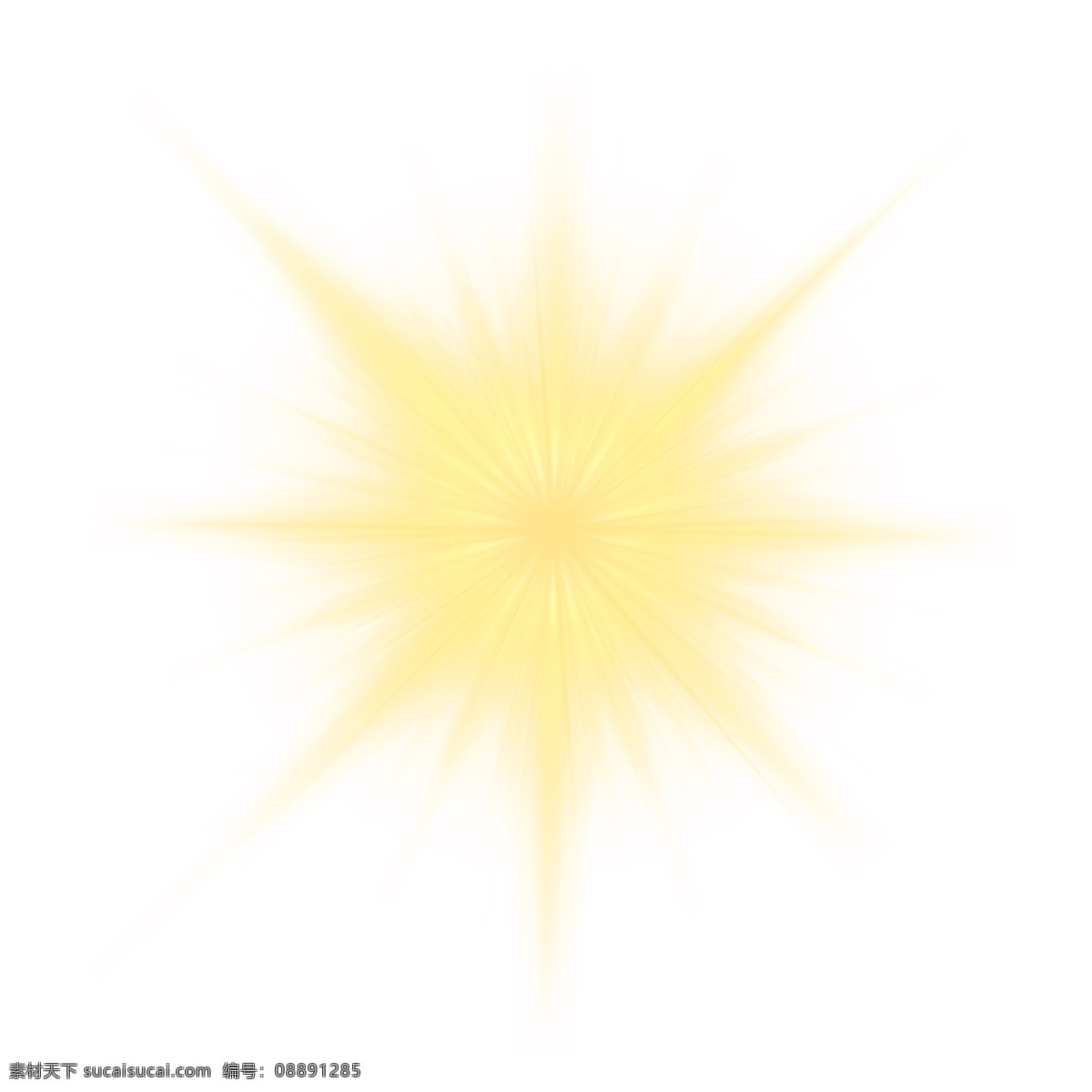 金色 光束 放射 光效 元素 渐变 星光 射线 闪光
