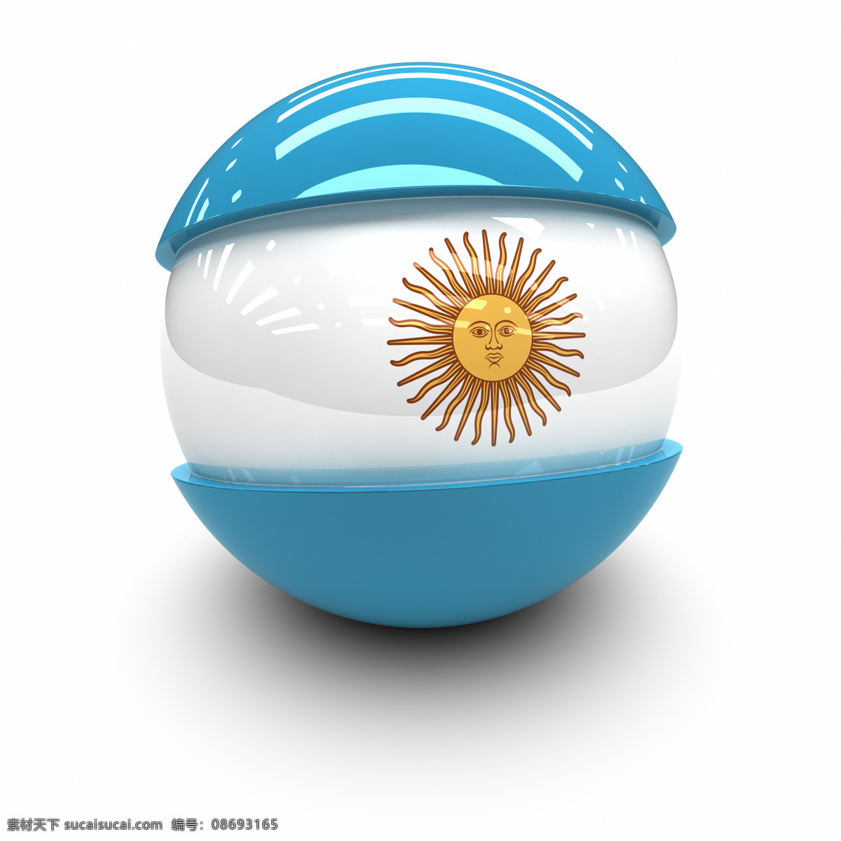 阿根廷国旗 3d球体国旗 质感 国旗 各国国旗 旗帜 国旗图标 3d设计