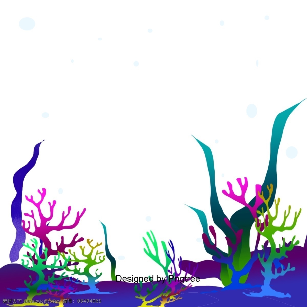 卡通 手绘 水下 世界 简单 风格 海洋鱼类 创意 图形 图案 动物