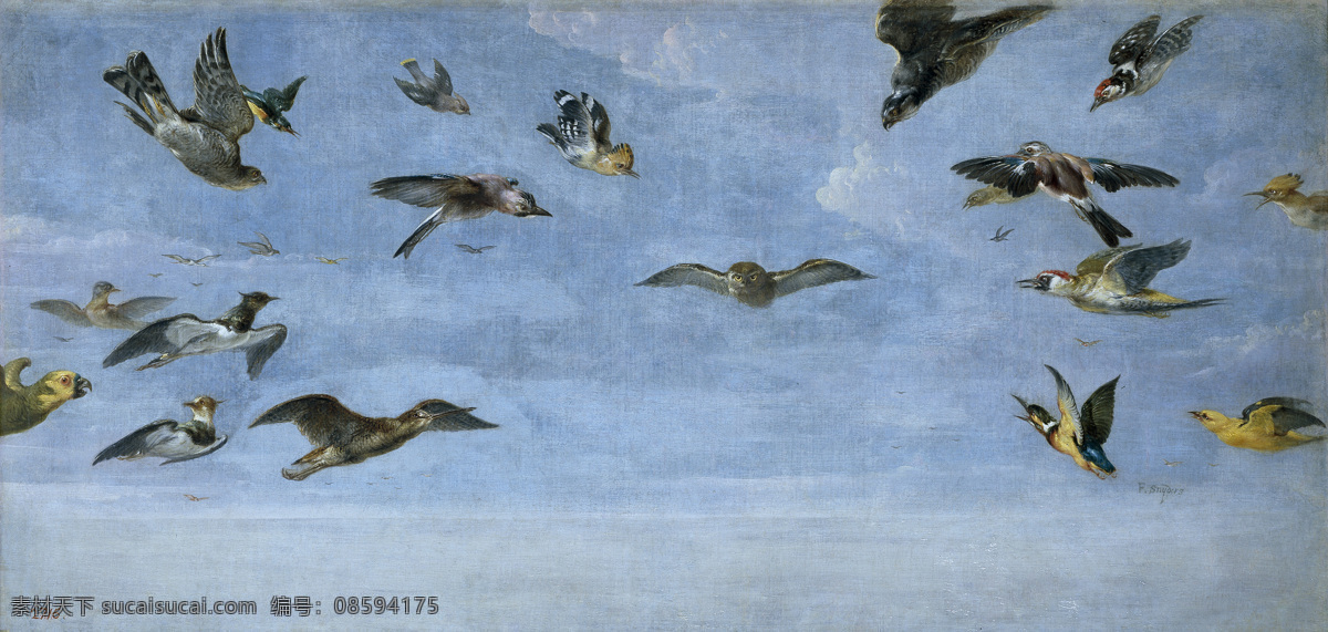 pajaros 大师 画家 古典 山水画 建筑 文化 装饰画 油画 multitud mochuelo un frans snyders 人物 高清 西方 国外 现代 家居装饰素材