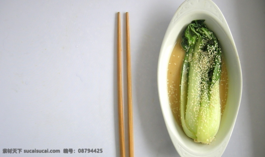 大白菜 青菜 油菜 一碟油菜 筷子 芝麻 菜汤 碗 广告 创意 炒菜 蔬菜 生物世界