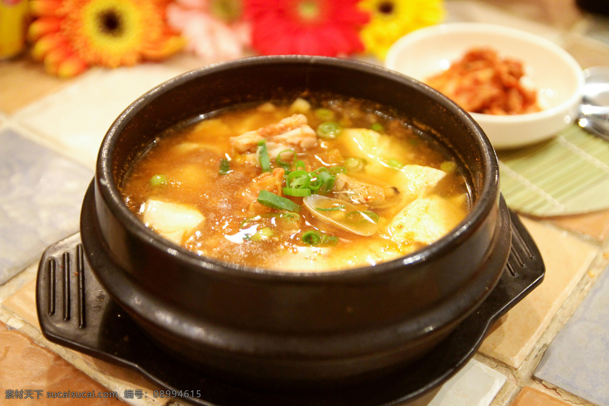 嫩豆腐汤 韩国料理 韩国小吃 韩国美食 韩餐 美食图片 餐饮美食
