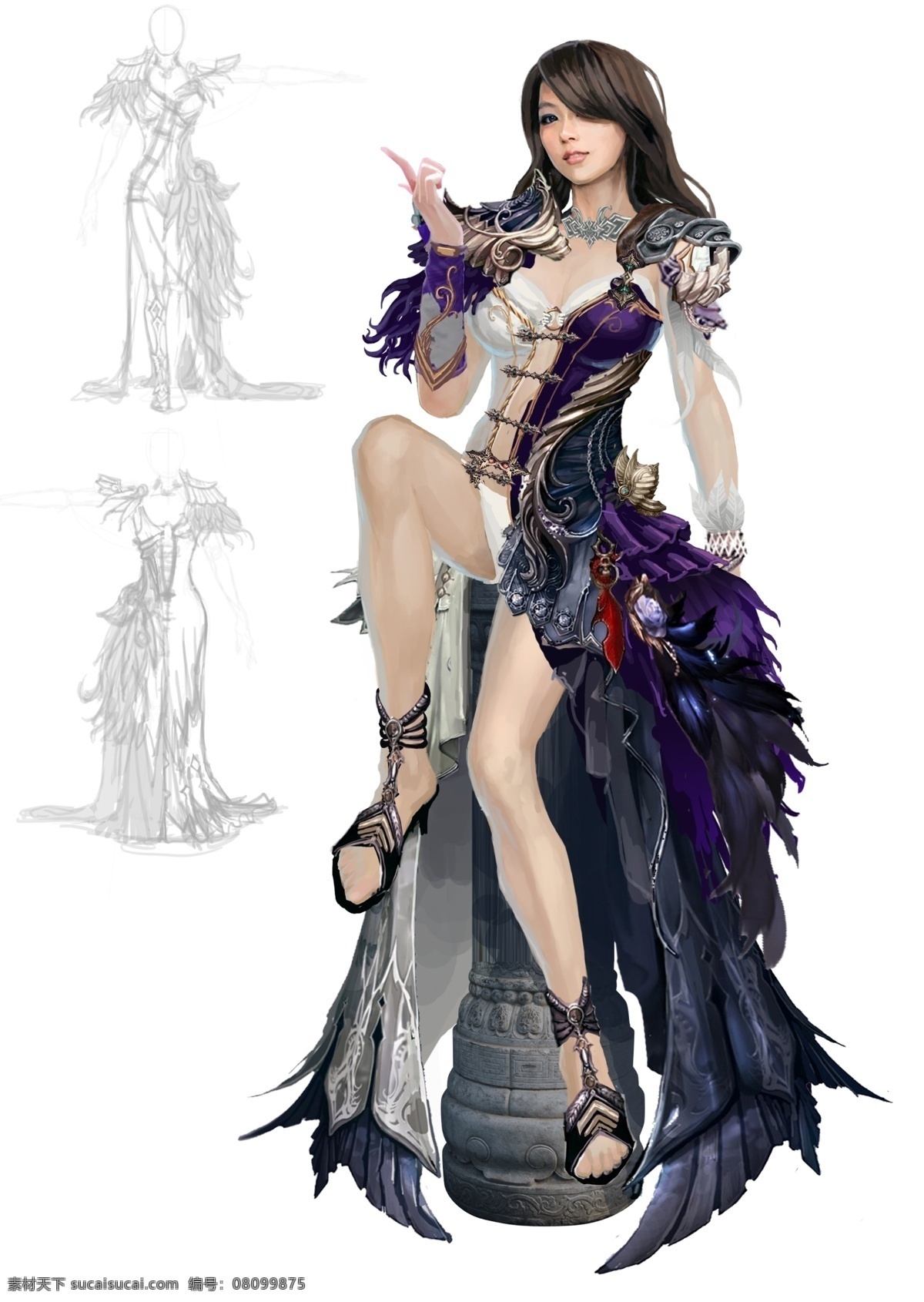 做软陶的原画 原画人物 ps手绘美女 游戏角色 游戏原画 原画