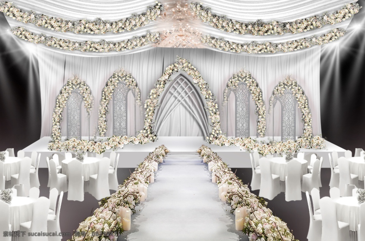 白 槟 色系 欧式 婚礼 效果图 婚礼设计 白色桌椅素材 简约大气 清新 创意几何结构 色 花艺 英格兰 屏风