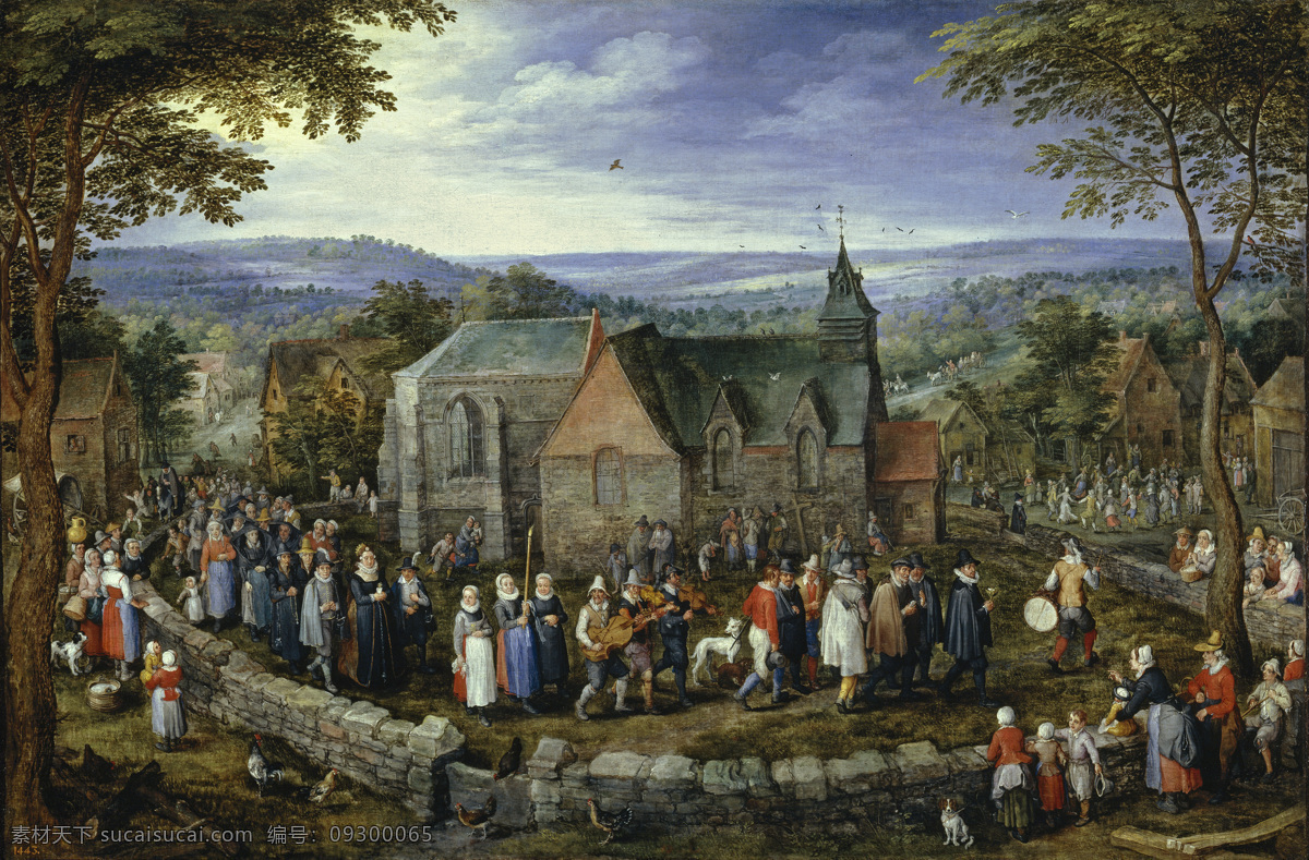 大师 画家 古典 画 建筑 景物 装饰画 油画 ca wedding country jan elder the brueghel 人物 高清 西方 国外 现代 装饰素材